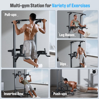 - Sportsroyals Power Tower | Dip Station | Pull Up Bar for Home Gym | 450LBS -