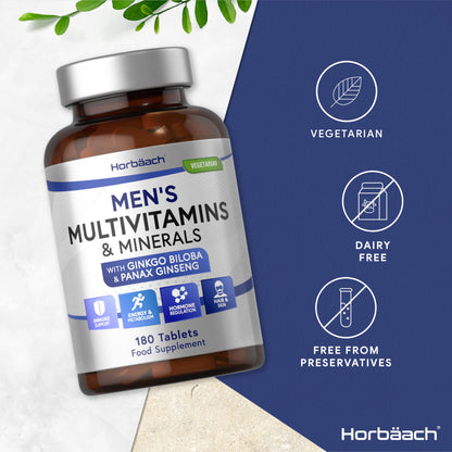 - Multivitamin Tablets for Men | 180 Count | 34 Essential Nutrients -