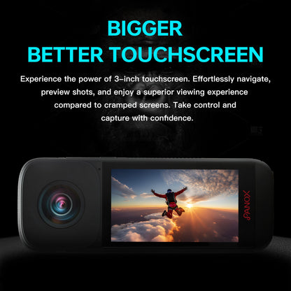 - PANOX V2 360 Vlog Camera with 1/2" 48MP Sensors | 5.7K 360 Video | 72MP 360 Photo -