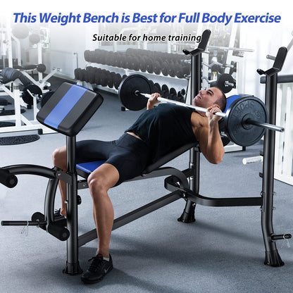 - WINNOW Adjustable Weight Bench with Leg Extension and Preacher Curl.