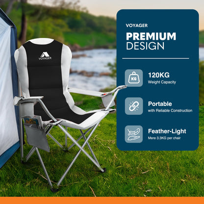 - VOYAGER 2 Pack Premium Outdoor Camping Chair Set