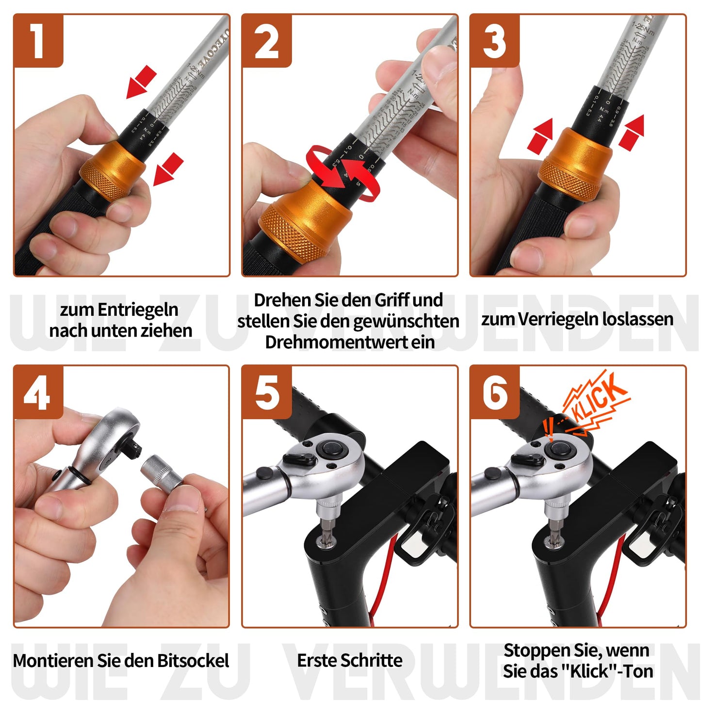 - UYECOVE Bicycle Torque Wrench Set 1-25 Nm, 1/4-inch Drive Click Torque Wrench -