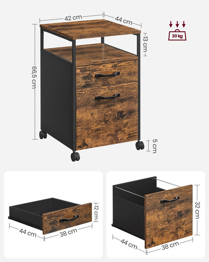 - VASAGLE File Cabinet with 2 Drawers -