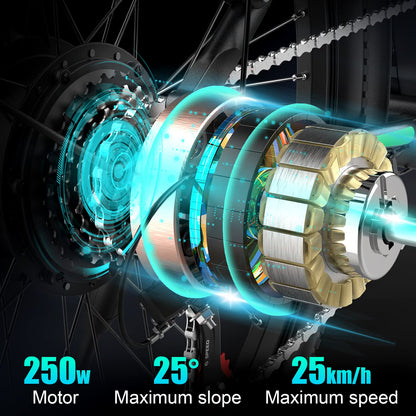 - HITWAY Electric Bike | 26 inch E-bike Electric city bike | 250W motor | 7 gear -