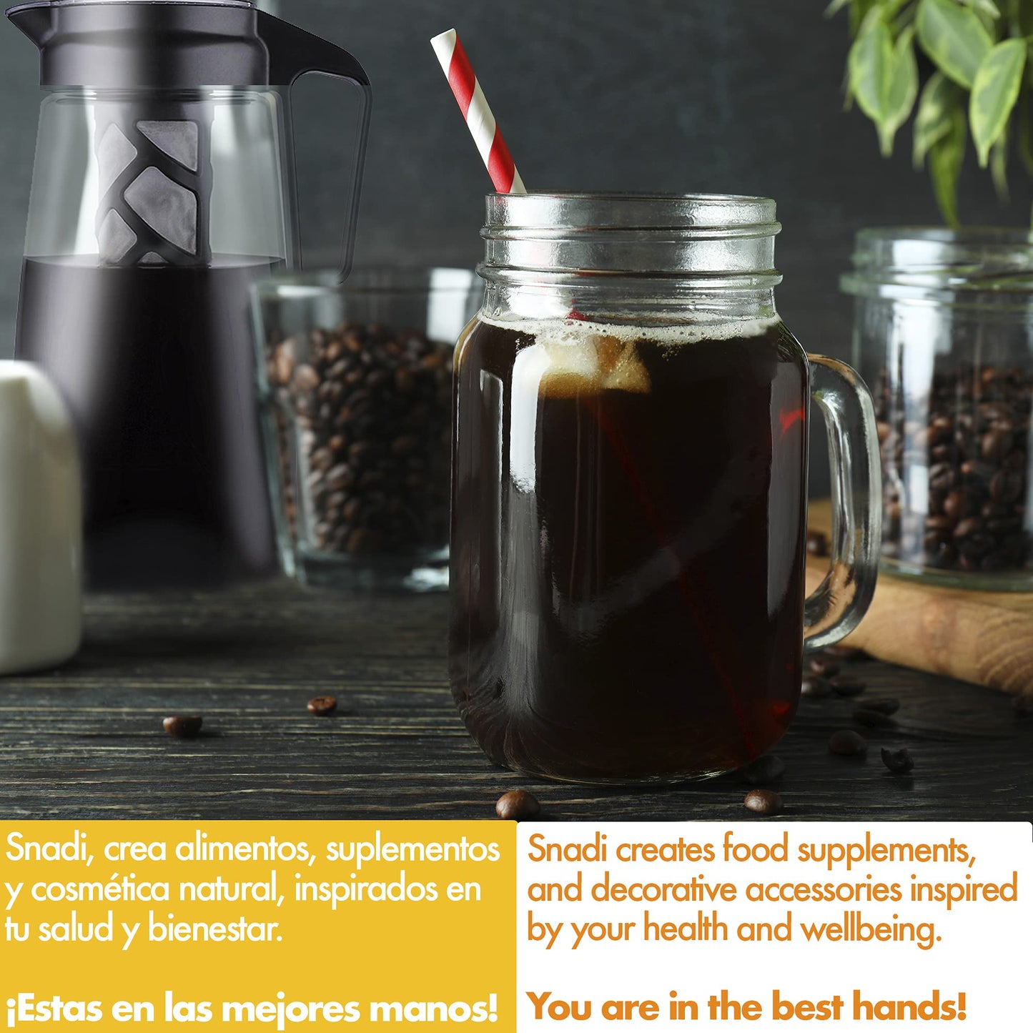 Cold Brew Jug - 2 litre (Cold Brew Coffee Maker) Infuser with Fine Mesh Filter and Airtight Lid Design in Tritan 100% BPA Free