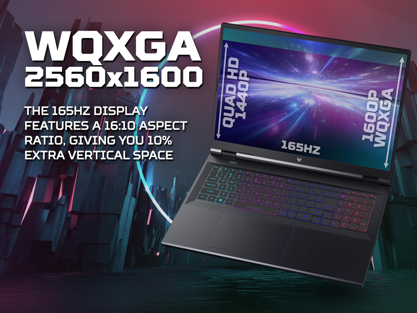 Acer Predator Helios Neo 18 PHN18-71 Gaming Laptop - Intel Core i7-14700HX, 16GB, 1TB SSD, NVIDIA GeForce RTX 4070 8G, 18" WQXGA IPS 165Hz, Windows 11, Black
