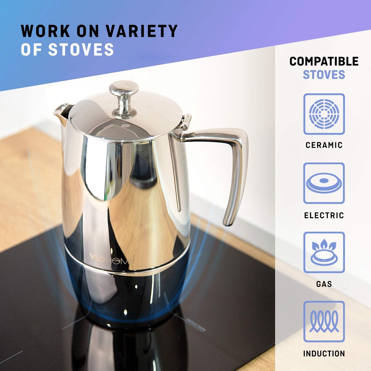 -  VeoHome Stovetop Espresso Coffee Maker -