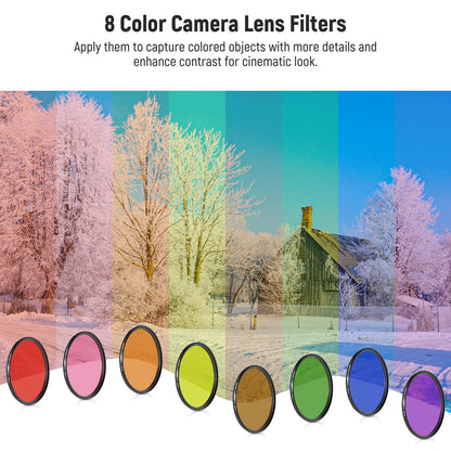 - Neewer 9PCS Full Color Lens Filter Set | 58mm Resin Lens Filters -