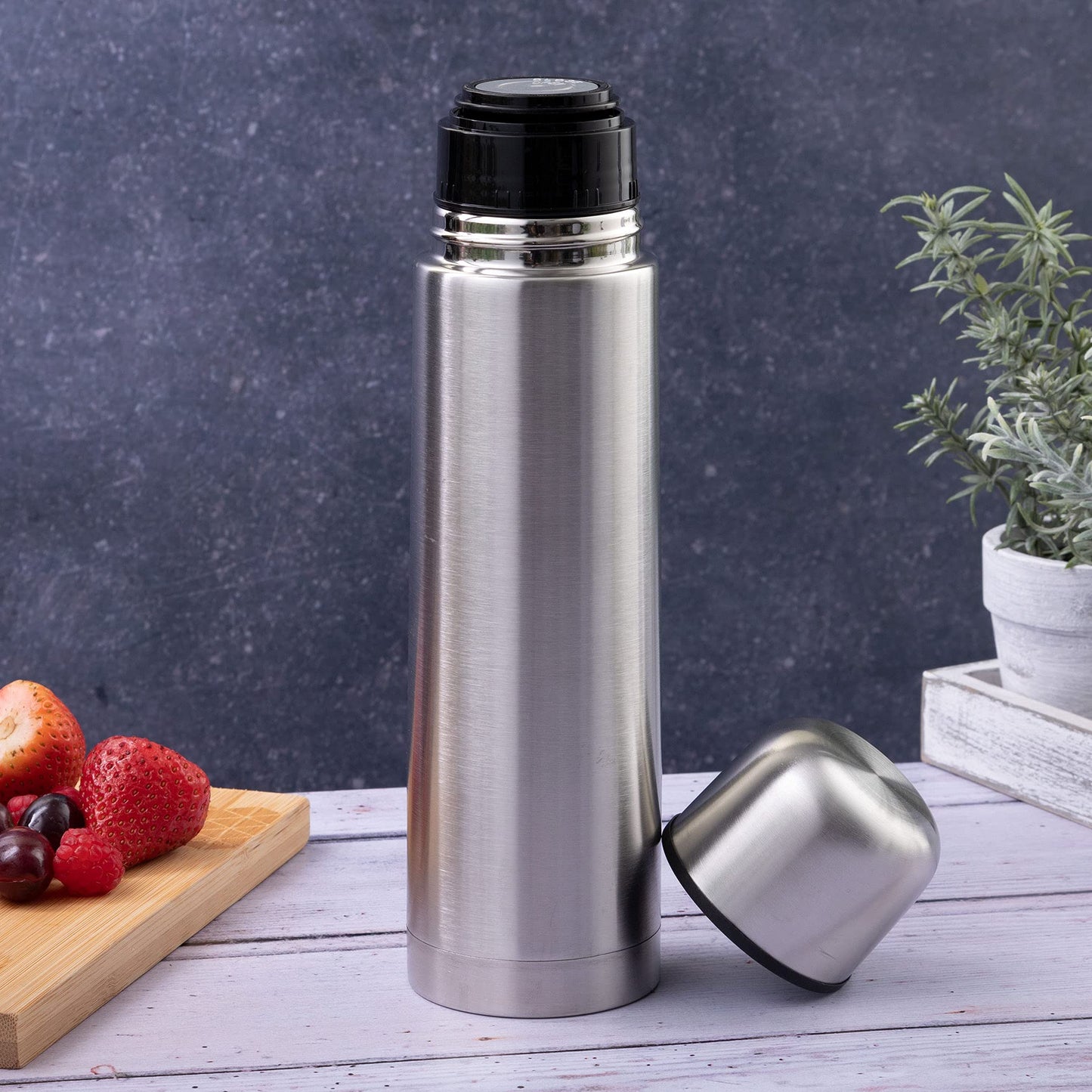 - Personalised Fishing Brushed Steel Insulated Vacuum Flask | 500ml | Engraved -