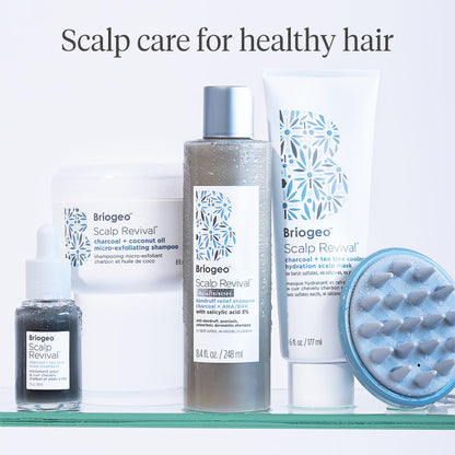 Briogeo Scalp Revival Charcoal + Coconut Oil Micro-Exfoliating Shampoo | Scalp Scrub Treatment to Soothe a Dry, Flaky, Itchy Scalp | Vegan, Phalate & Paraben-Free | 236ml