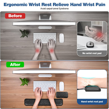 - Giecy Keyboard Mouse Wrist Rest | Ergonomic Keyboard Support Pad Wrist Rest -