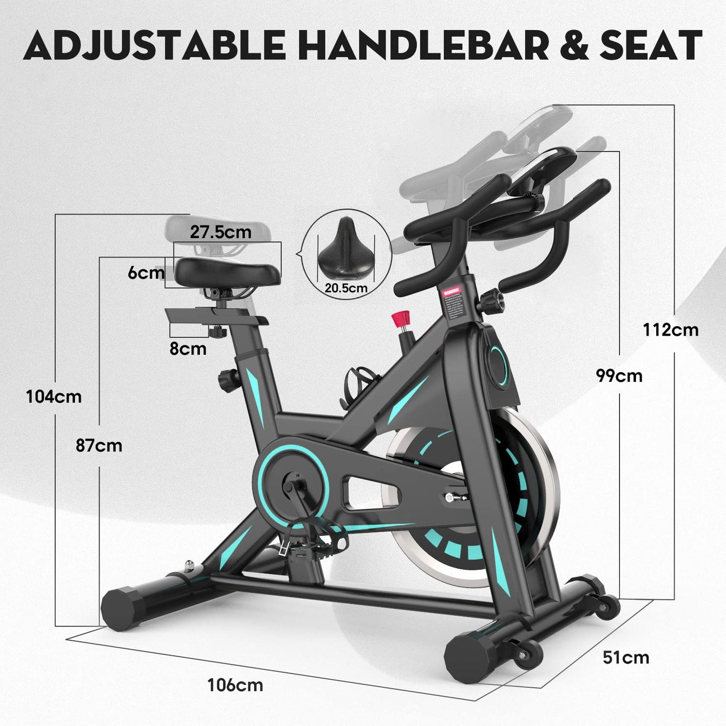 - Dripex Exercise Bike Magnetic Resistance for Home Gym Use Heavy People -