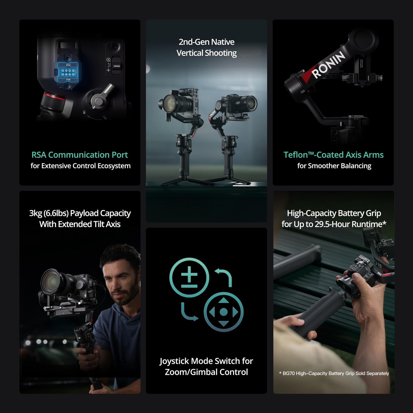 - DJI RS 4, 3-Axis Gimbal Stabilizer For DSLR And Mirrorless Cameras | Canon/Sony/Panasonic/Nikon/Fujifilm -