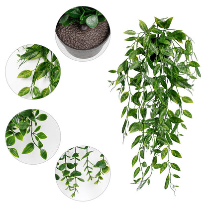 - Dremisland Artificial Plant | Eucalyptus | Set of 3 Decorative Artificial Hanging Plants -