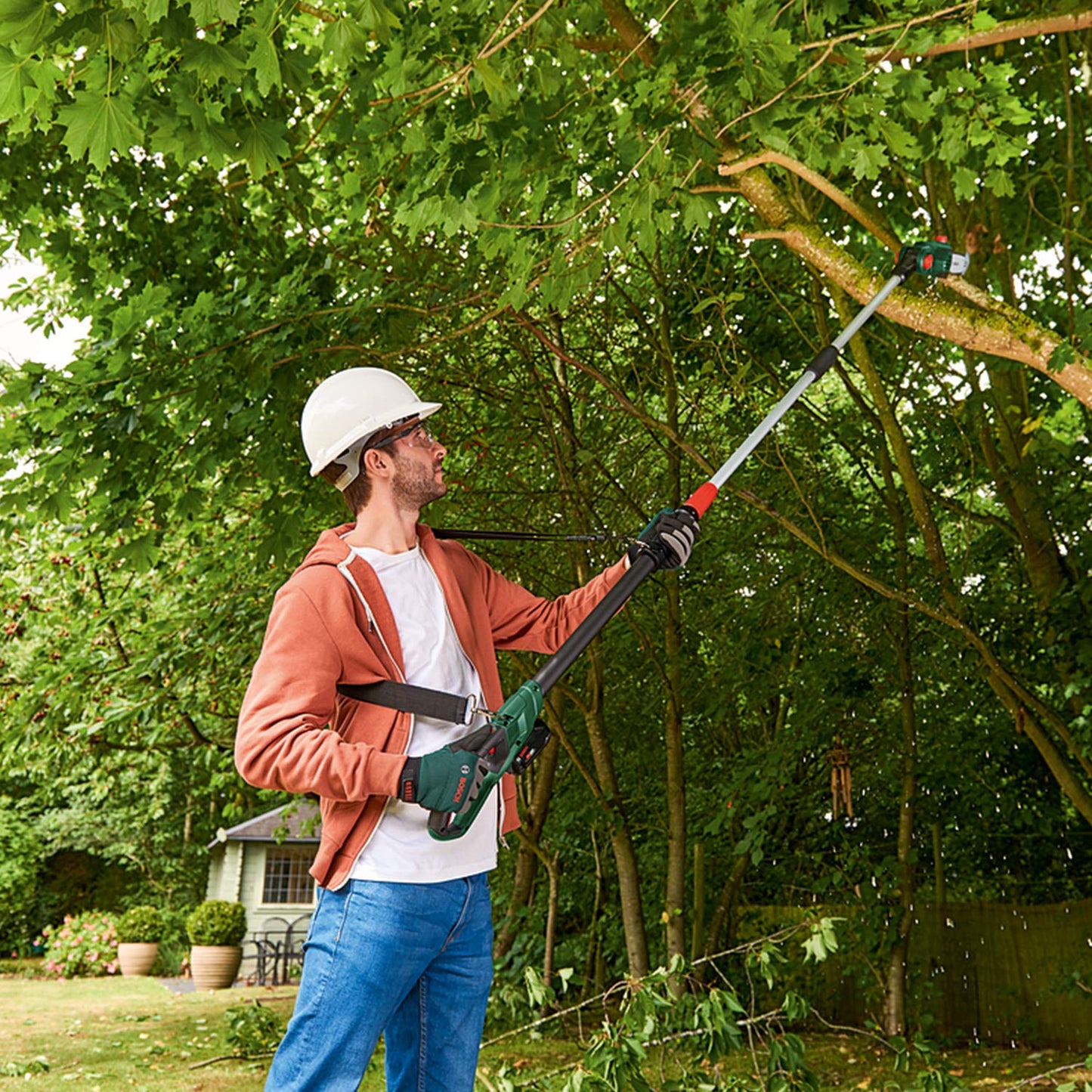 Bosch Cordless Pruner UniversalChainPole 18 (battery 2.5 Ah, 18 Volt System, in carton packaging)