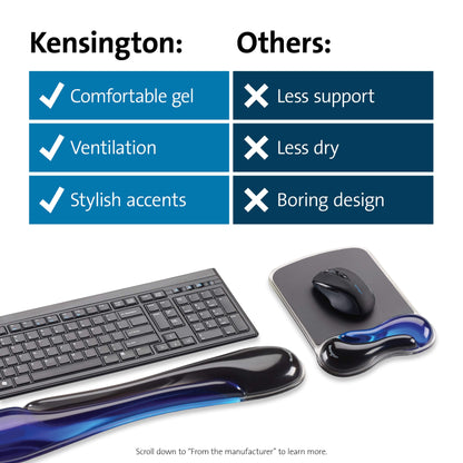 - Kensington Duo Gel Mouse & Keyboard Wrist Rest Bundle Set | Ergonomic Keyboard and Mouse Pad -