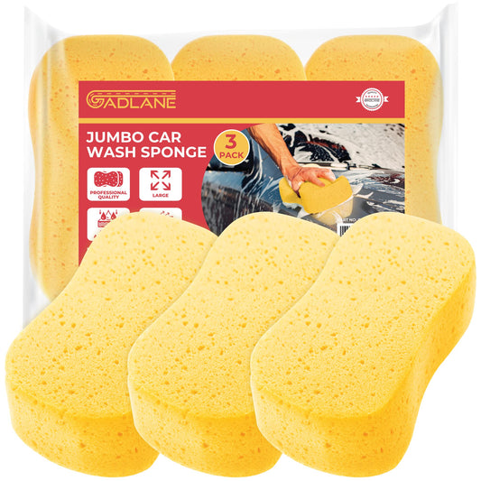 - GADLANE Jumbo Car Wash Sponges 3 Pack | Super Absorbent Car Sponge Set | Pack of 3 -