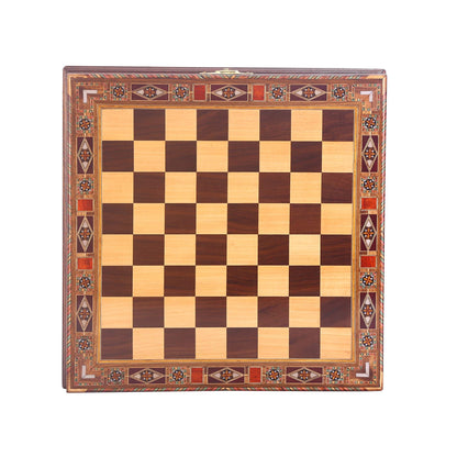 - Royal Medieval ,British Army, Antique Copper Chess Set | Handmade Pieces and Natural Solid Wooden Chess Board with Storage Inside | 3.35inc -