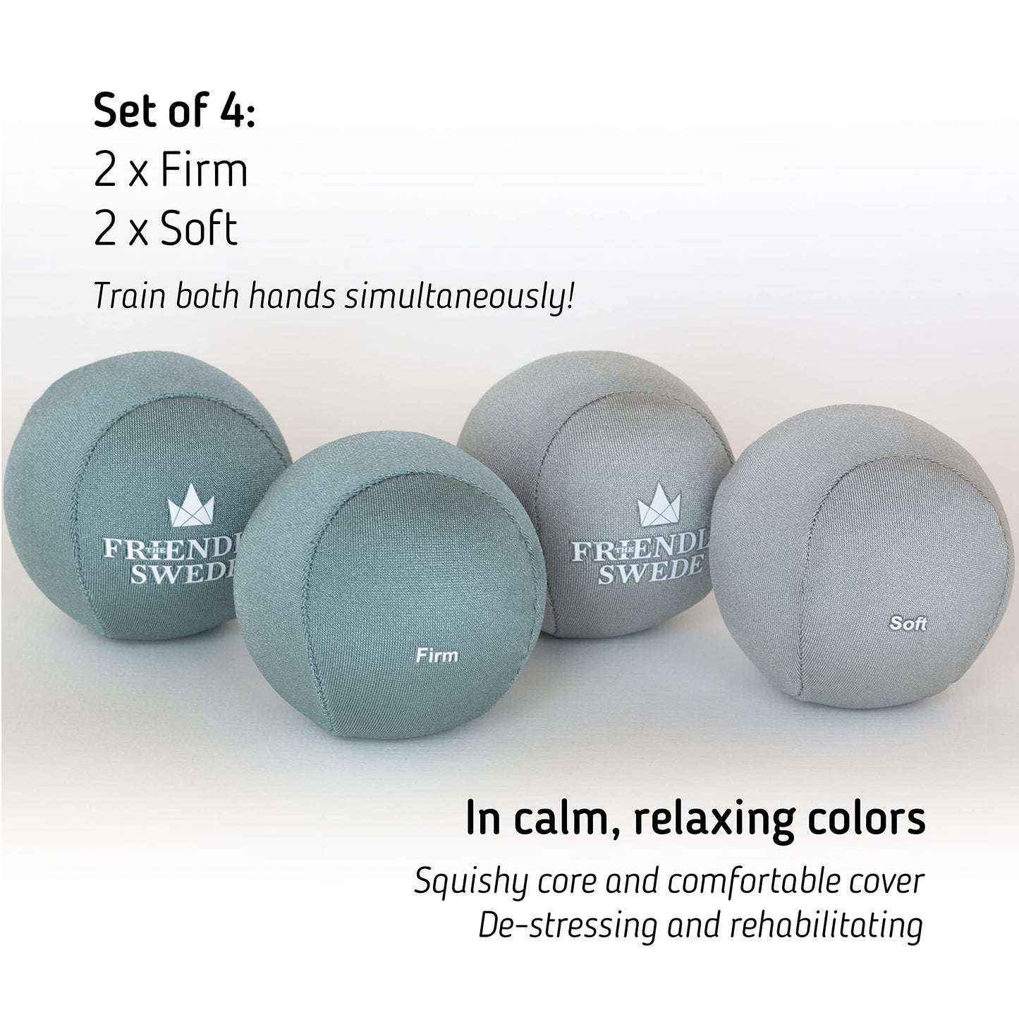 - The Friendly Swede Stress Balls for Adults | Hand Therapy Ball and Hand Exerciser -