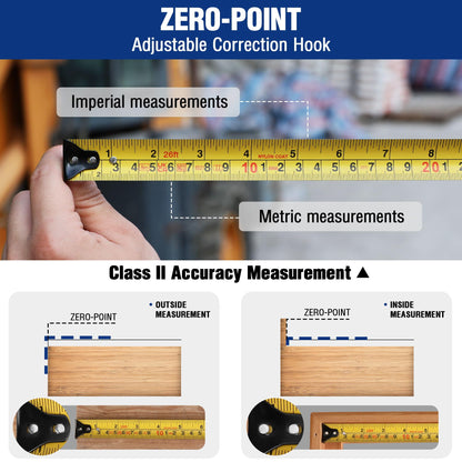 - WORKPRO Tape Measure 8M 26FT, Retractable Professional Measuring Tape