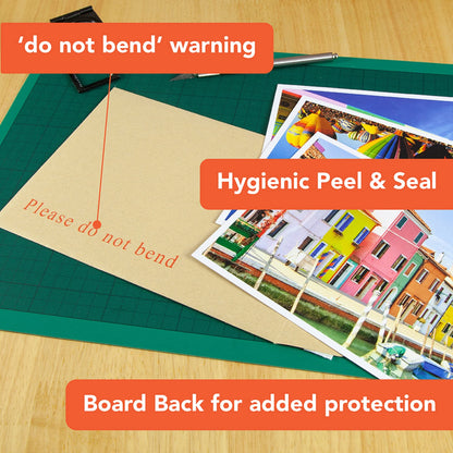 - Postmaster A5 C5  | Do Not Bend Board Back Envelopes | 229 x 162 mm | Peel Seal | 50 Pack -