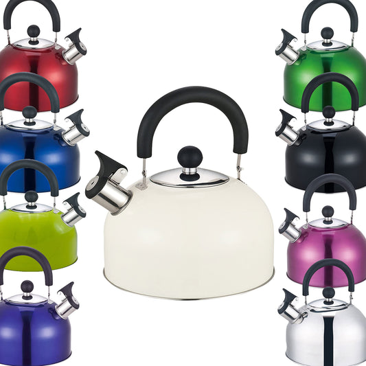 - Premium Stainless Steel Whistling Kettle | 10 Colors | Stove top | Non-Drip Pouring Spout  -