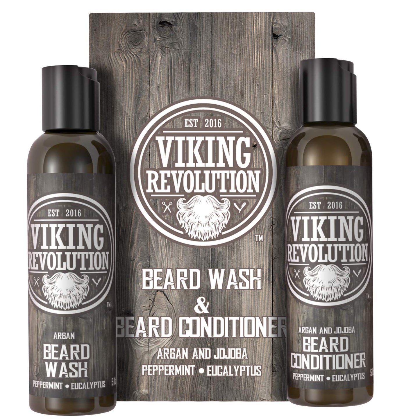 - Viking Revolution - Beard Shampoo And Conditioner - Natural Beard Wash & Beard Conditioner -