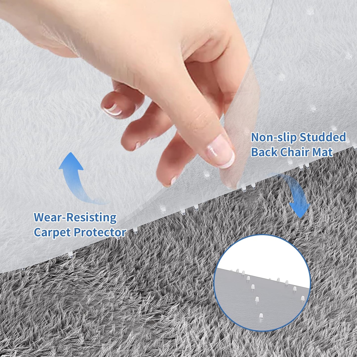 - WASJOYE Carpet Chair Mat for Home Office, 75 * 120cm Transparent Clear Carpet Floor Protector Cover