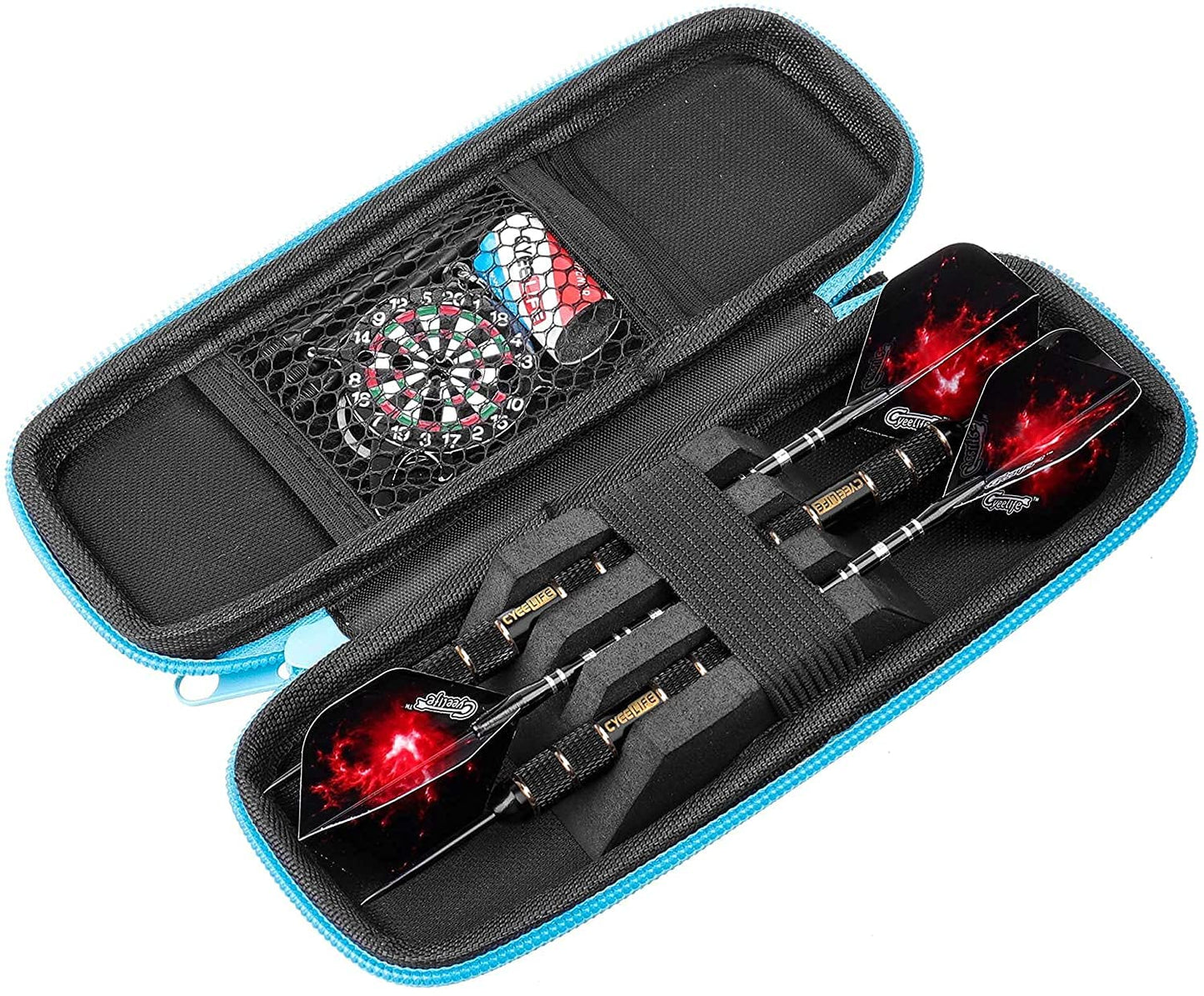 CyeeLife PU Dart Carrying Case for Steel and Soft Darts Set,Wallet Holder