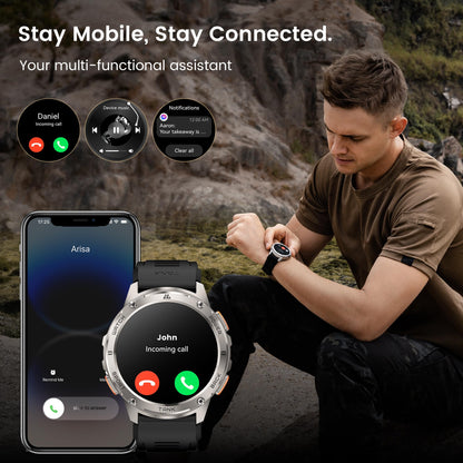 - KOSPET Smart Watch for Men | 60 Days Extra-Long Battery | 5ATM IP69K Waterproof for Swimming | Rugged Military Full Metal Body Smartwatch -
