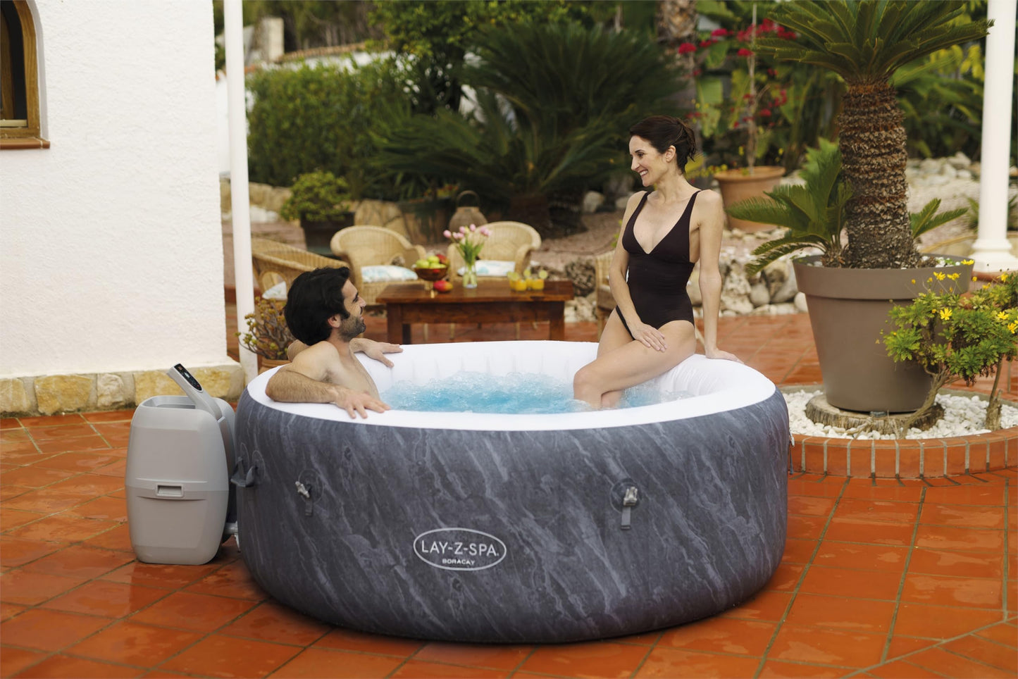 - Lay-Z-Spa Boracay Smart Signature | AirJetInflatable Hot Tub | App-Control | 2-4 person -