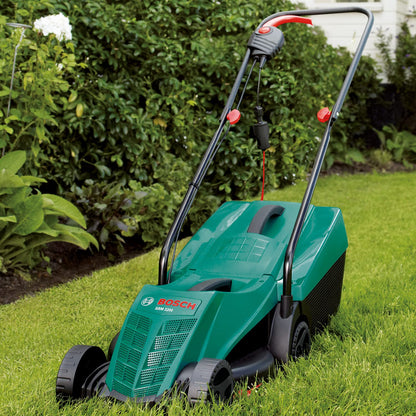 Bosch 06008A6071 Electric Lawnmower ARM 3200 (1200 W, Cutting Width: 32 cm, with Additional Blade Included, in Carton Packaging) – Amazon Edition, black,blue