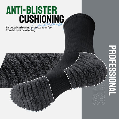 Alaplus Mens womens Socks 6 Pairs Wicking Breathable Cushion Comfortable Casual Crew Socks Outdoor Multipack Performance Hiking Trekking Walking Athletic Socks