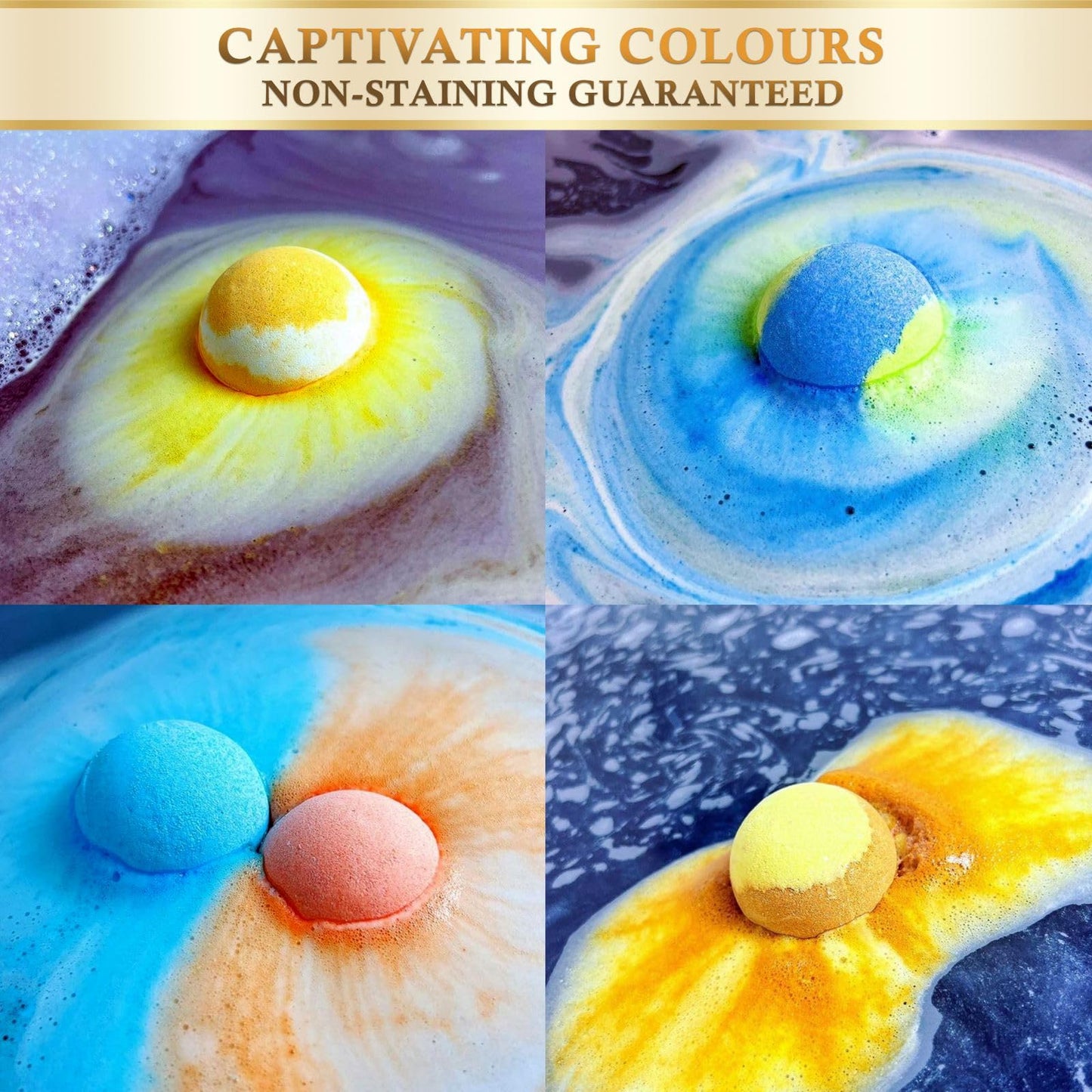 - Galacticspa Planet Themed Bath Bombs | 8 x 60g Handmade Luxury Bubble Bath Fizzer Set -