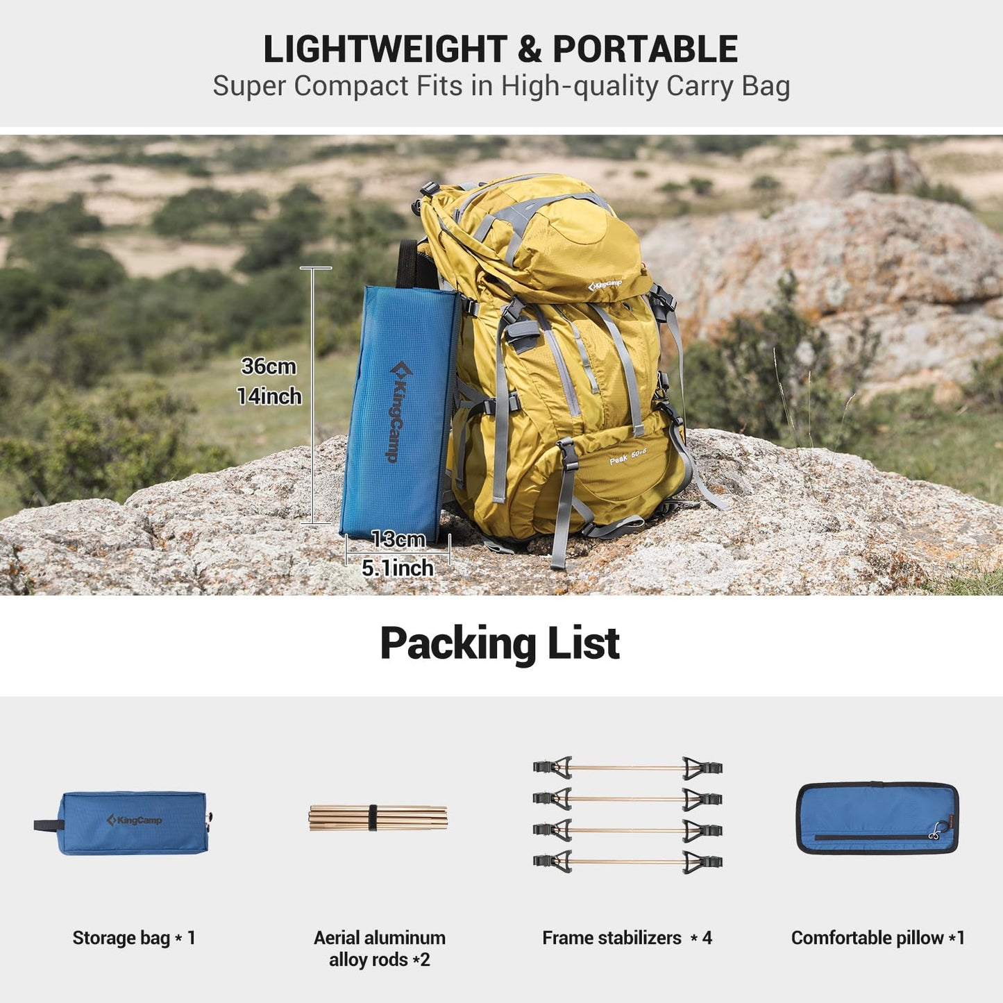 - KingCamp Folding Camping Beds | Ultralight Portable Camp Bed for Adults -