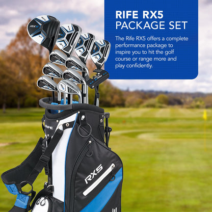 - Rife RX5 Golf Clubs | Full Set with Stand Bag | Driver, Fairway Wood, Hybrids, Irons 6-SW, Mallet Putter | Graphite & Steel Shafts | Golf Club Sets for Men -