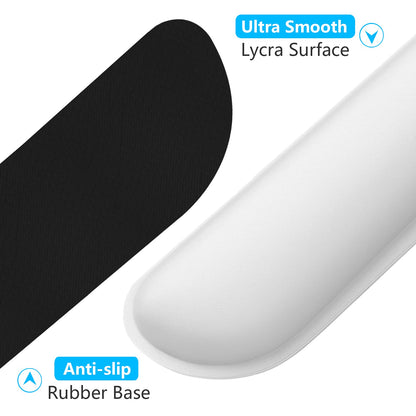 Dapesuom Enlarge Keyboard Wrist Rest Pad,Memory Foam Set Wrist Cushion Support for Easy Typing & Pain Relief,Mouse Wrist Pad,Anti-Slip Wrist Support for Gaming,Computer, Laptop, Office,Ivory White