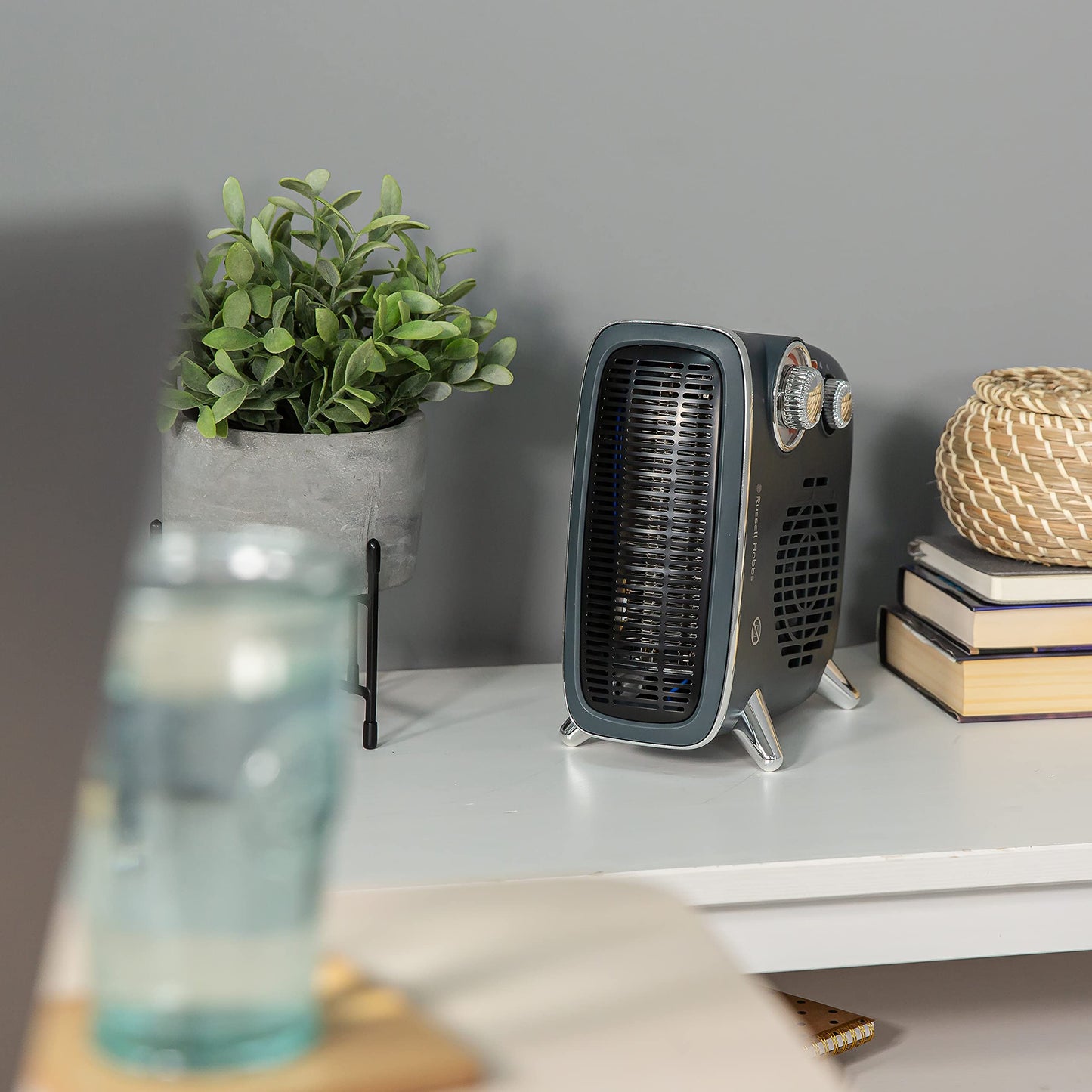 - Russell Hobbs 1800W/1.8KW Electric Heater | Retro Horizontal/Vertical Fan Heater -
