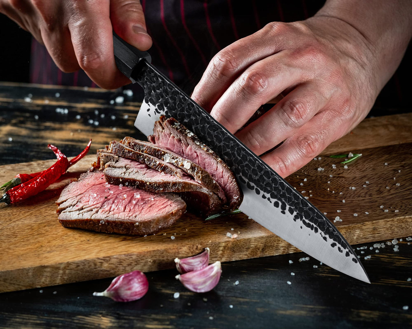 - Japanese Chef Knife Gyuto Chef Knife | 8 Inch Professional Hand Forged Kitchen Chef Knife  -