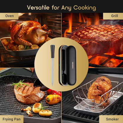 - INKBIRD INT-11P-B Wireless Meat Thermometer 91m/300ft Range | Bluetooth Meat Thermometer Probe for Air Fryers Cooking -
