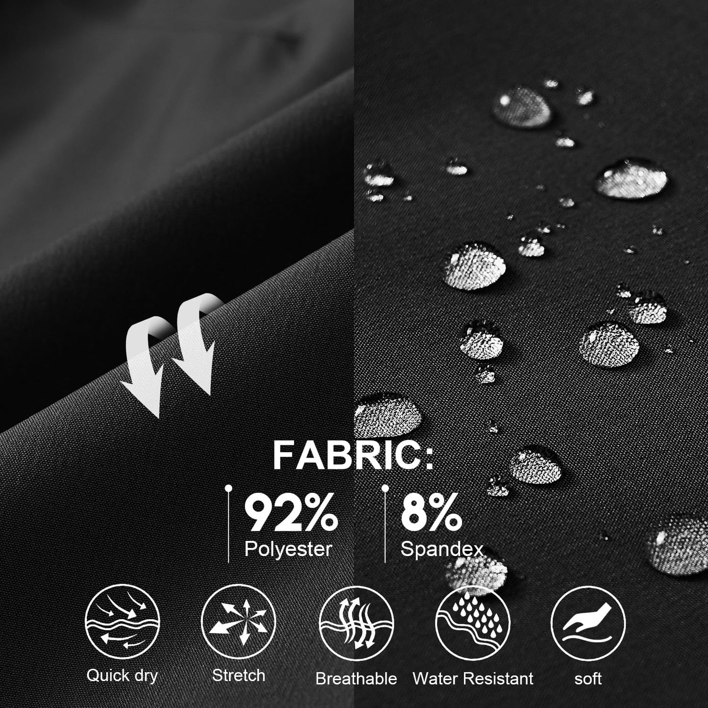 - YSENTO Mens Quick Dry Walking Hiking Trousers Outdoor Lightweight Breathable Trekking Work Trousers with Zip Pockets