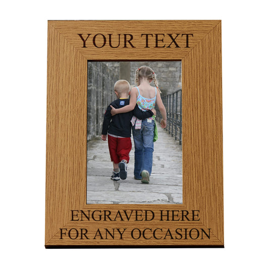 - Personalised Wooden Photo Frame | Laser Engraved -