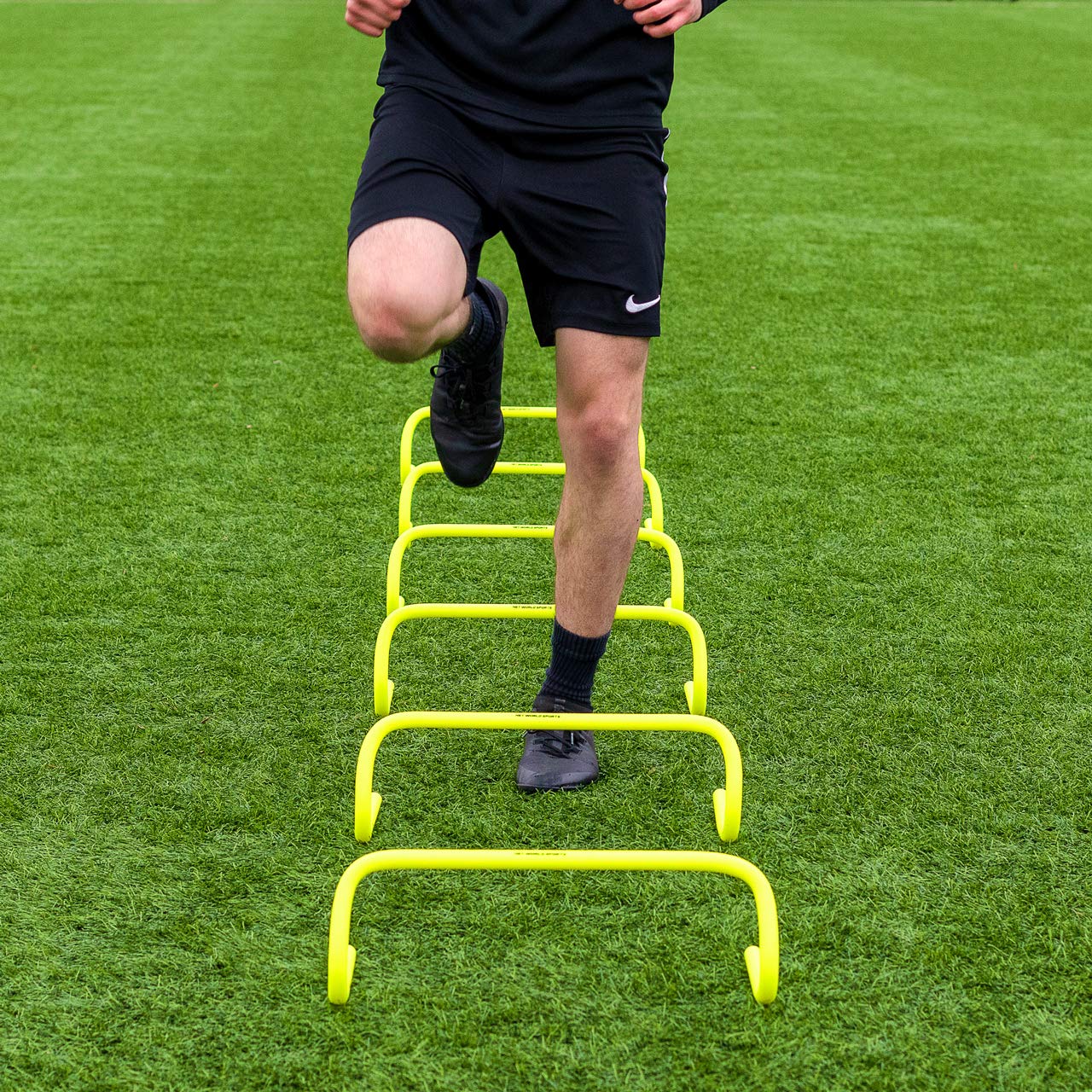 - FORZA Speed Training/Agility Hurdles [Pack of 6] | 3 Sizes - 6in, 9in Or 12in | Multi Sports Equipment | Fitness Agility Set | Fluro Yellow Training Equipment (6in) -
