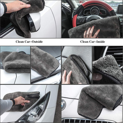 - GTF Microfibre Car Cleaning Cloths | Upgraded 1200gsm Ultra-Thick Car Drying Towel -