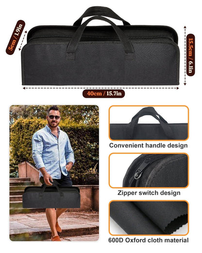 - KALAHOL 7-in-1 BBQ Tools Set | Extra Thick Stainless Steel Grill Tool Set | Storage Bag -