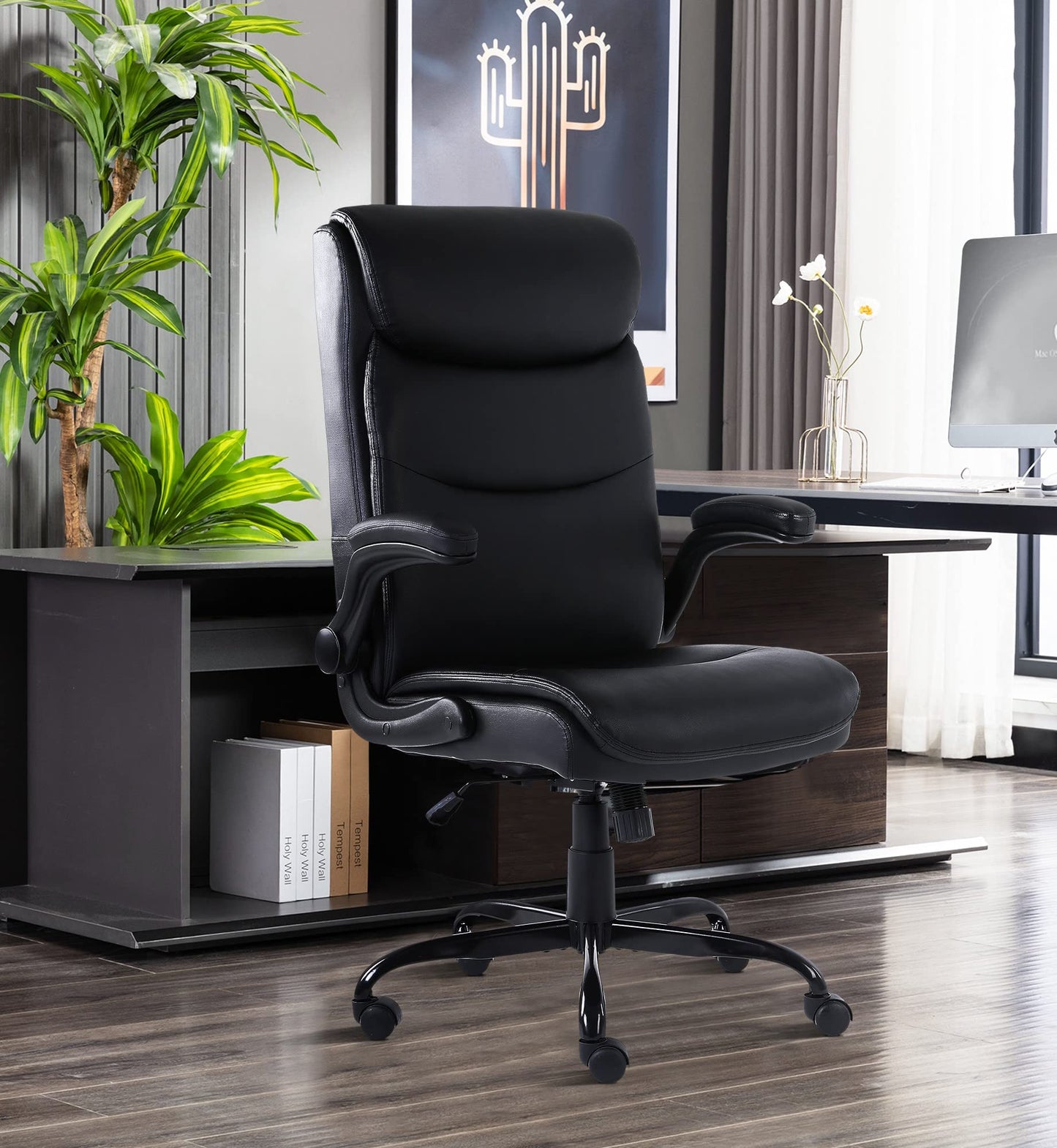 - Requena Executive Office Chair | With Flip-up Armrest | Ergonomic | Height Adjustable -