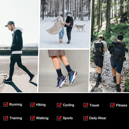 - Srclo | Wicking Breathable Cushion Anti Blister Casual Crew Socks | Multi Performance Hiking Walking -