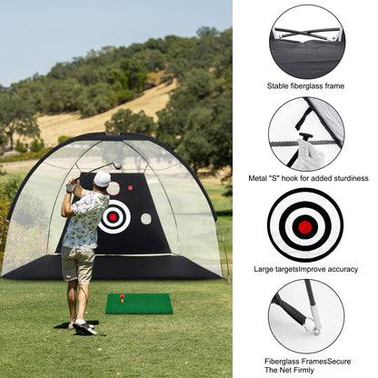 - Golf Hitting Net | 10x7ft Golf Nets for Backyard Driving | Golf Practice Net with Chiping Net -