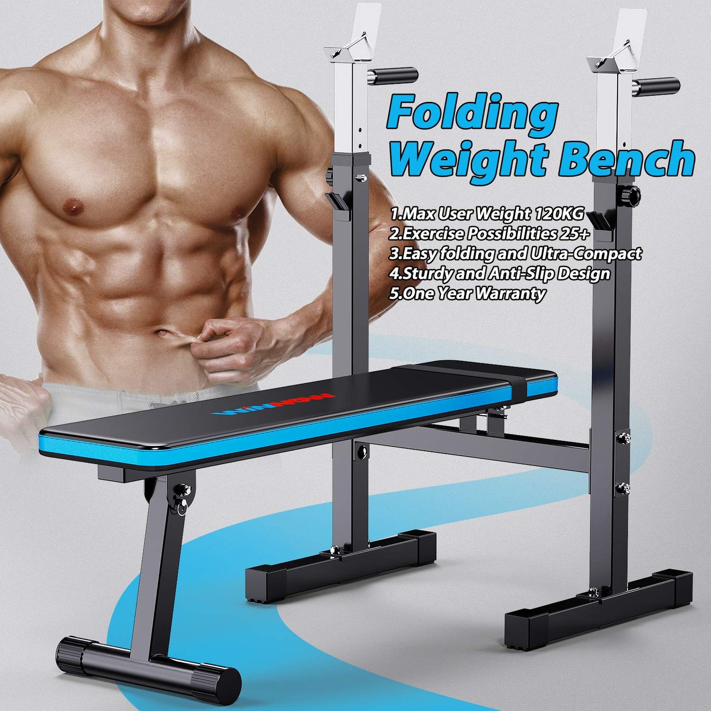 - WINNOW Adjustable Weight Lifting Bench with Dip Station