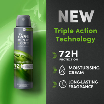 - Dove Men+Care Extra Fresh Anti-perspirant | Aerosol pack of 6 deodorant -